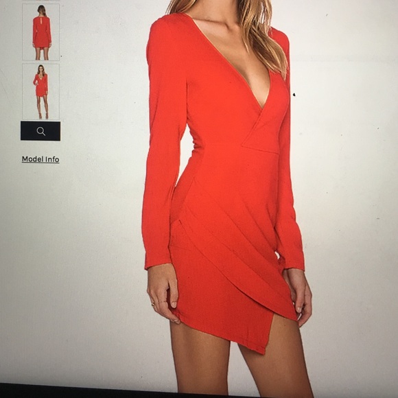 SOLD Next time long sleeve dress in red - Picture 3 of 4