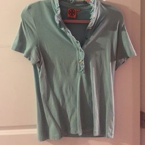 Sea foam green Tory Burch polo