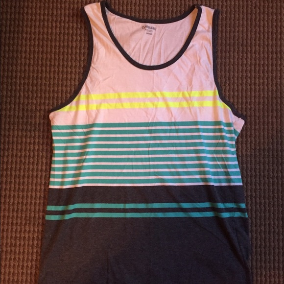Carbon Tank Top - Large. White, Neon Yellow, Green - Picture 1 of 2