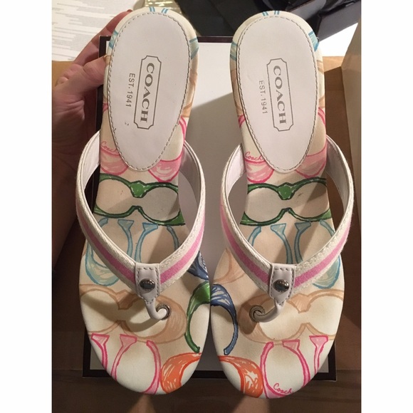 Coach Wedge Flip Flops