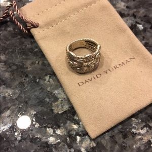 David Yurman Ring Sterling silver with diamonds