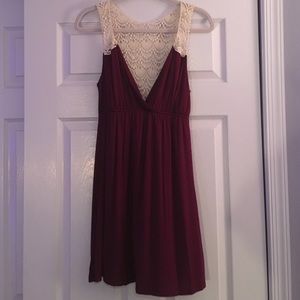 Purple Dress with Glitter Lace Back