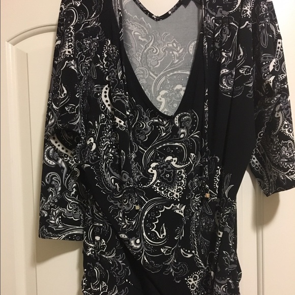 White House Black Market. Long black gray tunic!