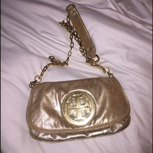 Tory Burch Gold Logo Purse