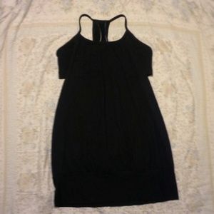 Lululemon unpadded black bra with attached tank