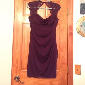 Plum cocktail dress