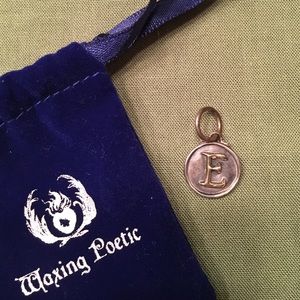 Waxing Poetic 'E' Initial Charm
