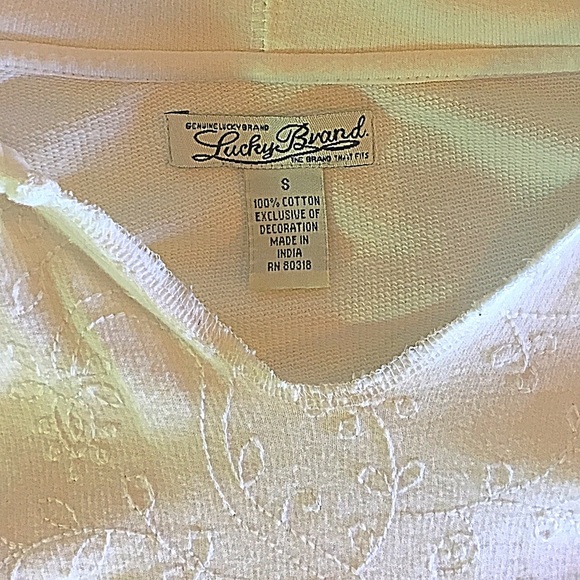 Lucky Brand short sleeve embroidered hoodie small - Picture 2 of 4