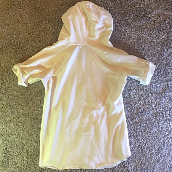 Lucky Brand short sleeve embroidered hoodie small - Picture 3 of 4