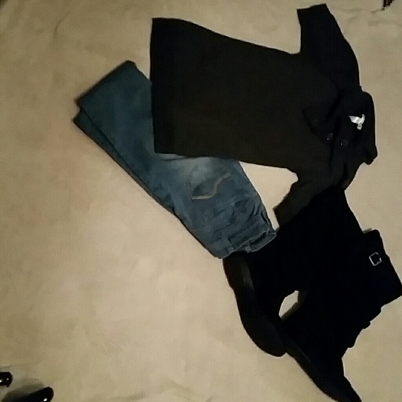 Black fleece boots