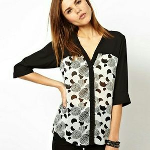 ❌SOLD ❌ [ASOS] Blouse with Color Block Panels