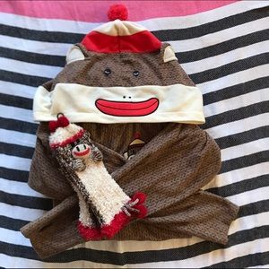 Sock Monkey Adult Onesie Pajama Bundle