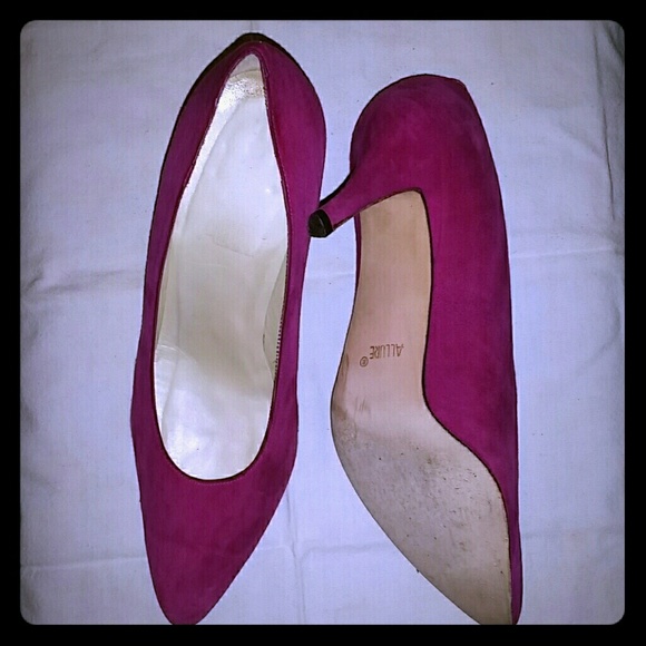Allure, Fuscia Suede Heels
