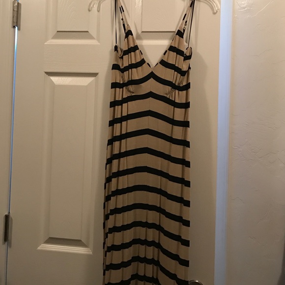 Long brown and black dress