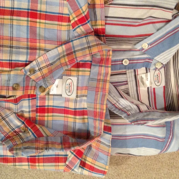 2 Talbots Kids Plaid Shirts Size 14