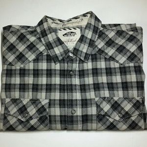 VANS Off The Wall Men XLarge Button Up Plaid Shirt