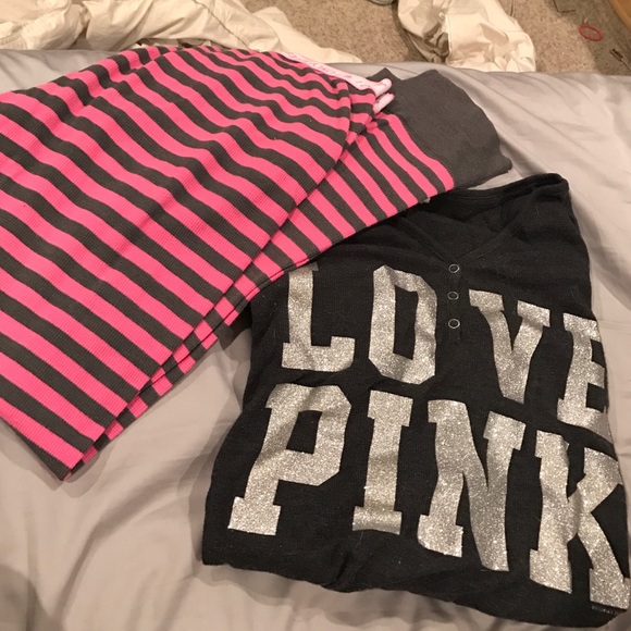 VS PINK long sleeve pajama set!