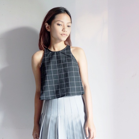 American Apparel Grid Lulu Crop