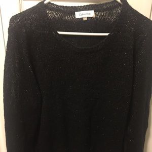 Calvin Klein black tinsel sweater