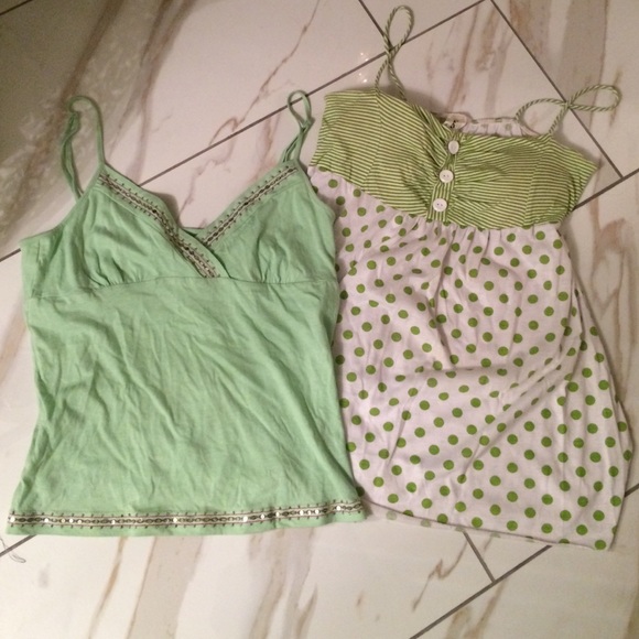 Green tank tops
