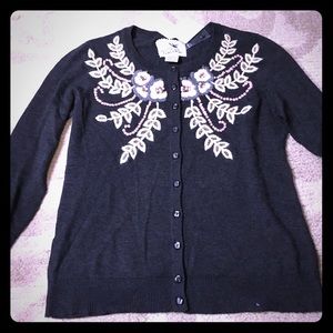 Floral Embroidered Cardigan from Anthro