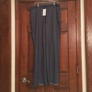 Zara drawstring wide leg knit pants Sz XL