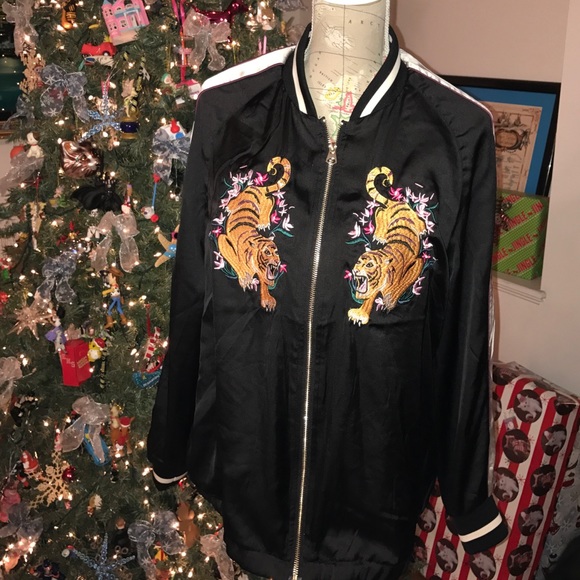 tiger bomber jacket h&m