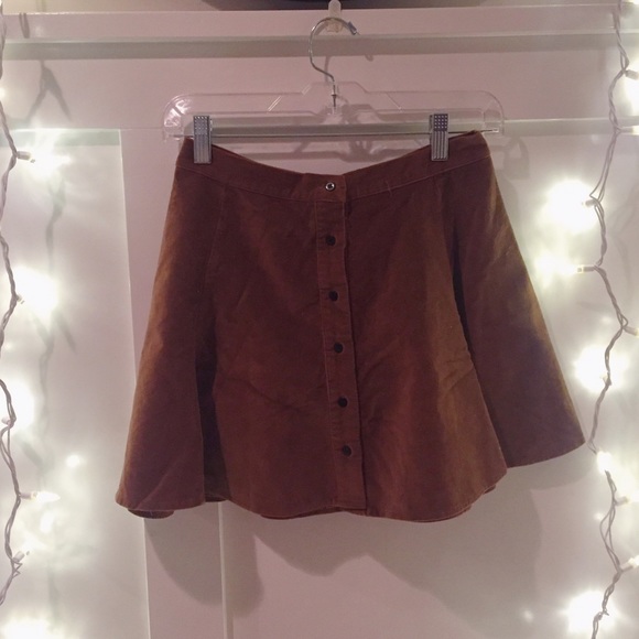 Brandy Melville camel brown suede skirt