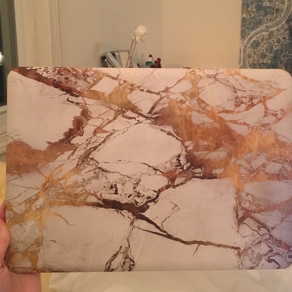 Gold marble Macbook Pro 13 inch computer case