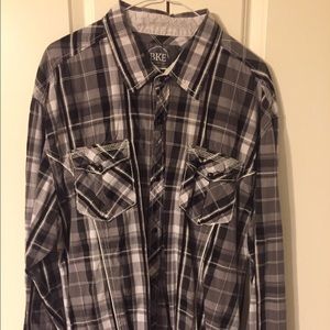 Long sleeve Pearl snap BKE XXL button down