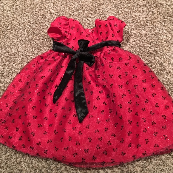 Marmellata little girls festive red holiday dress - Picture 2 of 4