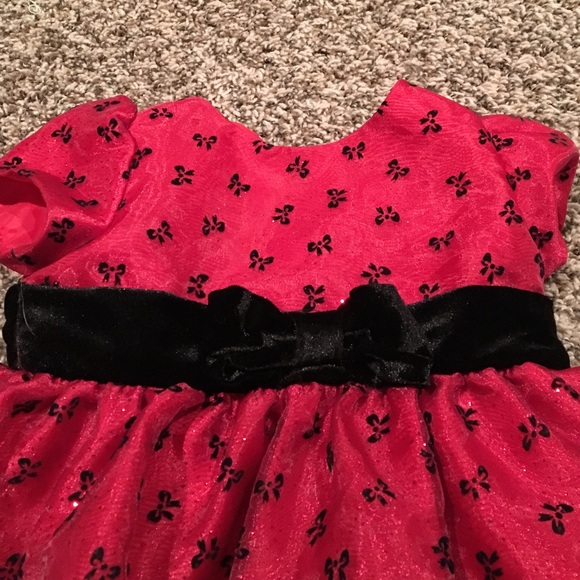 Marmellata little girls festive red holiday dress - Picture 3 of 4