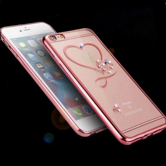 Accessories - IPHONE 7 8 PLUS HEART ❤️ SILICONE ROSE CASE