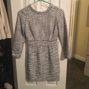 JCrew black and white dress