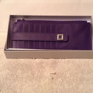 Lodis  purple credit card holder. RFID blocker