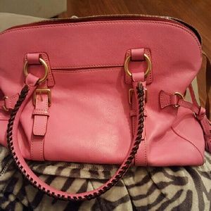 Pink leather dooney and burke purse