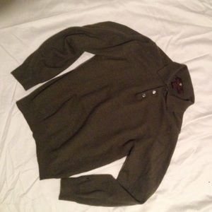 Luxurious Olive Green Italian Merino Wool Sweater