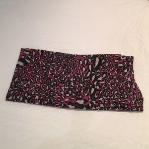 DVF Pink Printed Leopard Scarf