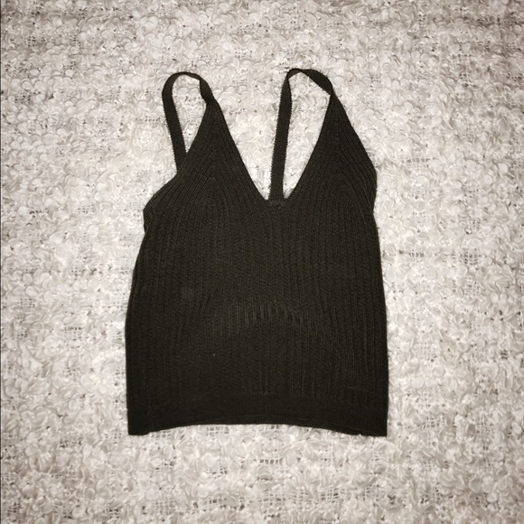 Forest green crop top