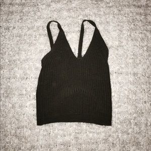 Forest green crop top