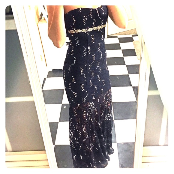 Beautiful navy lace gown