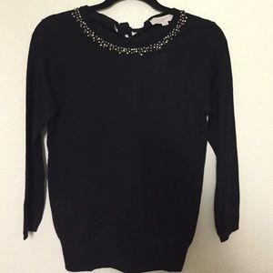 LOFT Jeweled Collar Sweater. XS. NWT
