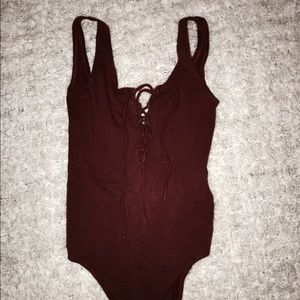 Maroon bodysuit