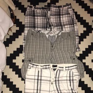 Three Plaid shorts