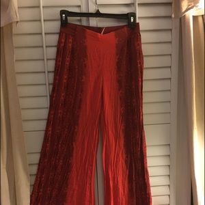 Free People flowy bandana print palazzo pants