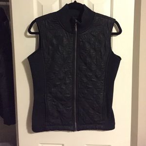 Quilted zip front vest