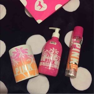 VS PINK koozie lotion & spray set NEW