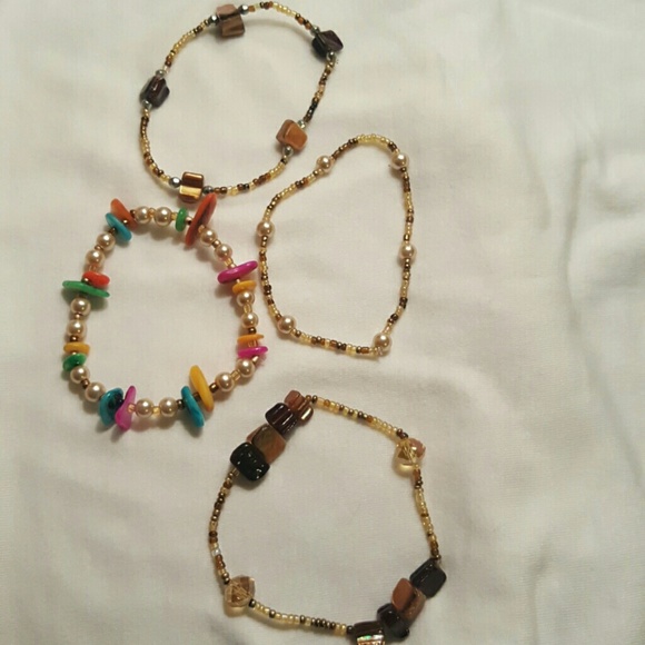 Set of beaded bracelets