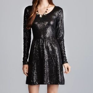 Kensie little black dress long sleeved