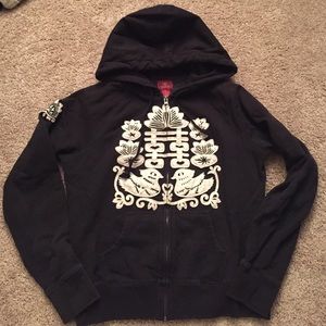 Lucky brand black hoodie. Medium